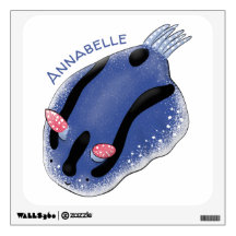 Ilustracion de personalizado de nudibranquias azul
