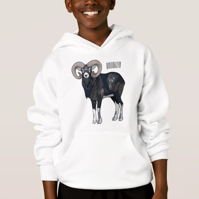 Ilustracion de personalizado de ovino Mouflon (Anverso)