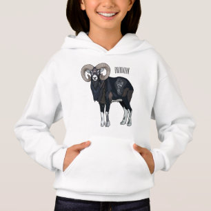 Ilustracion de personalizado de ovino Mouflon