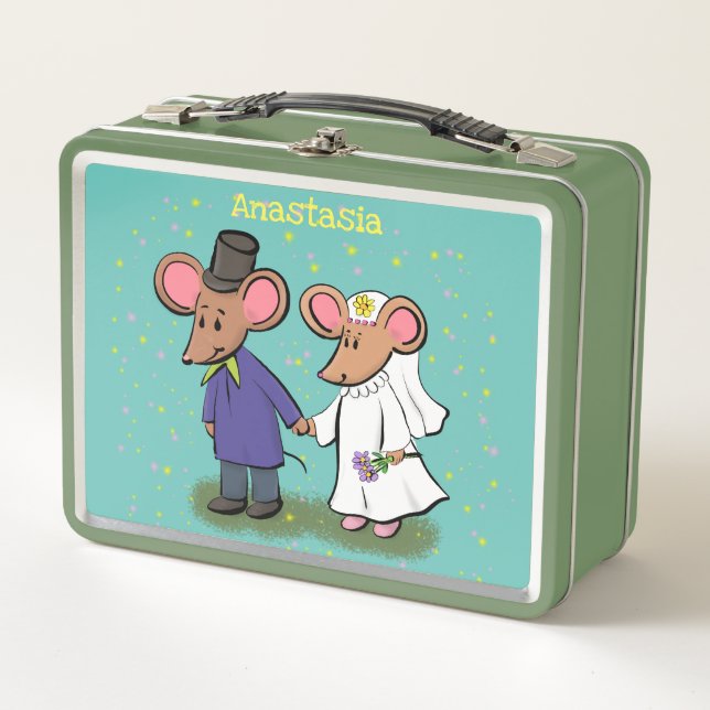 Ilustracion de personalizado de pareja de ratones (Anverso)