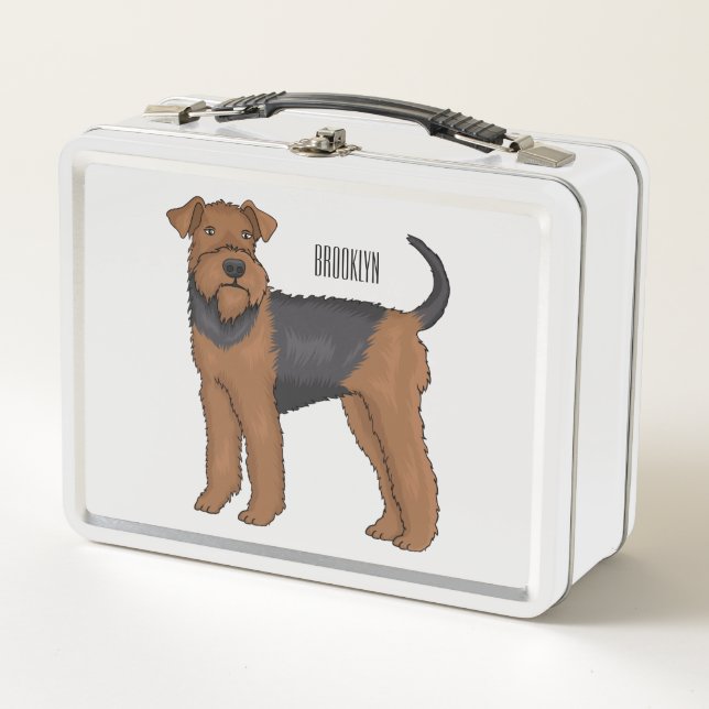 Ilustracion de personalizado de perro Airedale ter (Anverso)