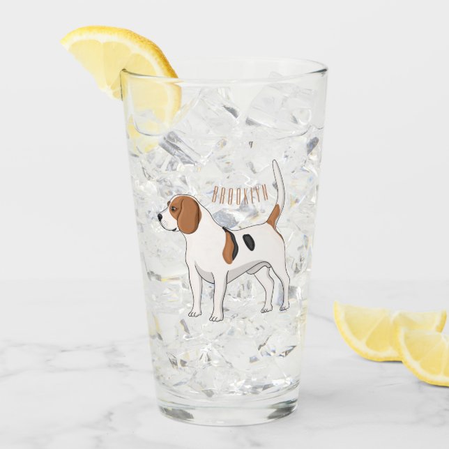 Ilustracion de personalizado de perro Beagle (Anverso (hielo))