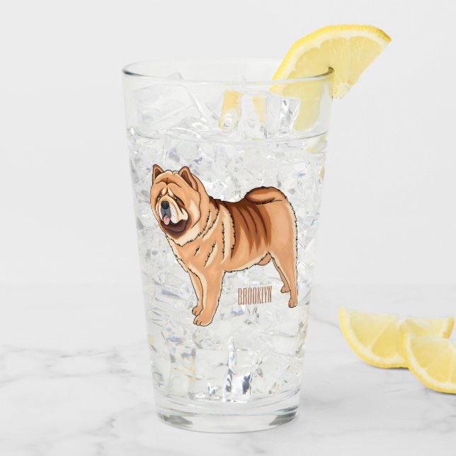 Ilustracion de personalizado de perro Chow Chow (Reverso (hielo))