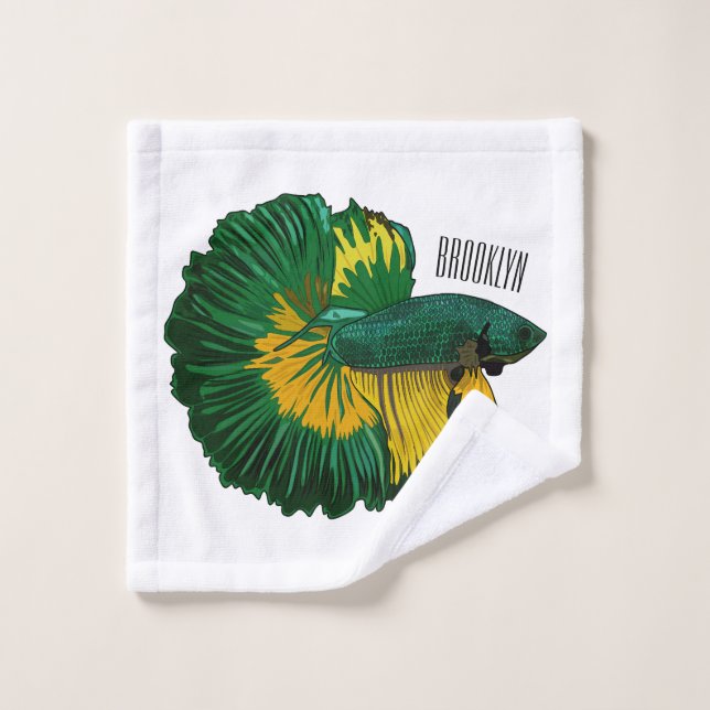 Ilustracion de personalizado de pescado de lucha s (Toallita)