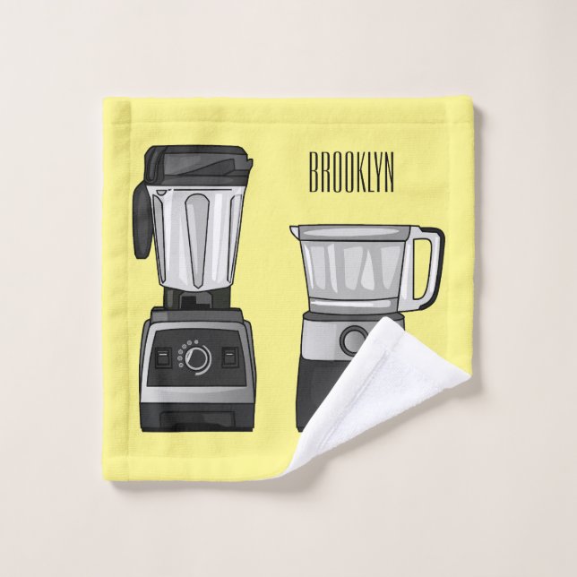 Ilustracion de personalizado de procesador y mezcl (Toallita)