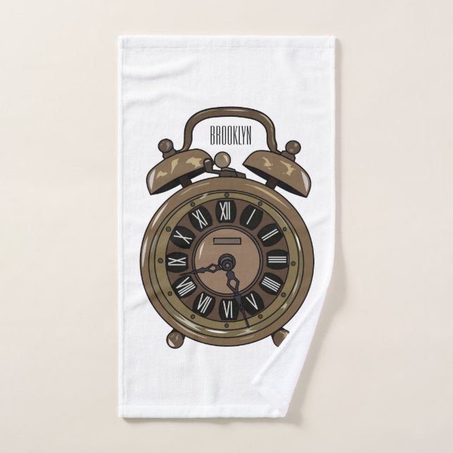 Ilustracion de personalizado de reloj de alarma (Toalla de mano)
