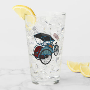 Ilustracion de personalizado de rickshaw en bicicl