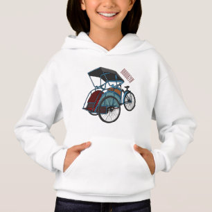 Ilustracion de personalizado de rickshaw en bicicl