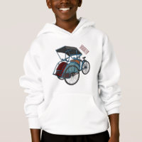 Ilustracion de personalizado de rickshaw en bicicl