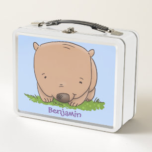 Ilustracion de personalizado de wombat para bebé l