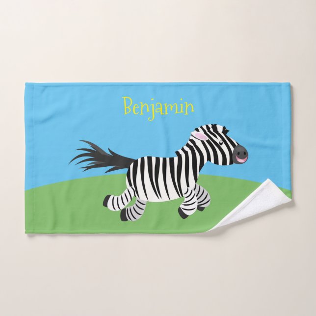 Ilustracion de personalizado de zebra graciosa (Toalla de mano)