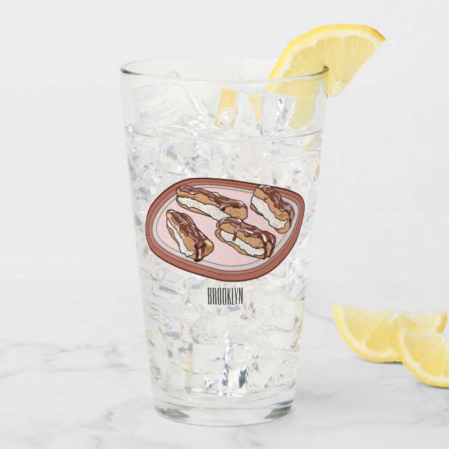 Ilustracion de personalizado eclair de chocolate (Reverso (hielo))