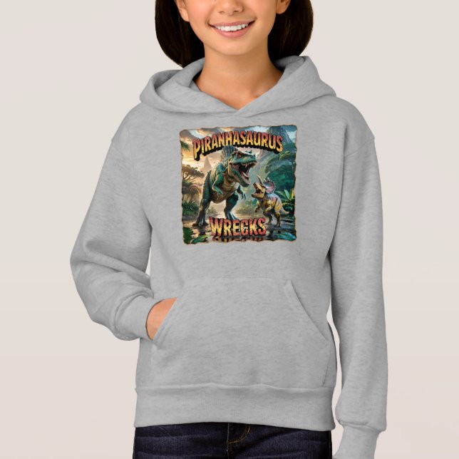Ilustración de Piranhasaurus Wrecks – Divertido y  (Anverso)