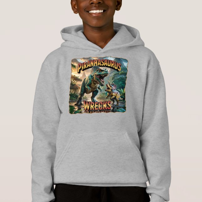 Ilustración de Piranhasaurus Wrecks – Divertido y  (Anverso)