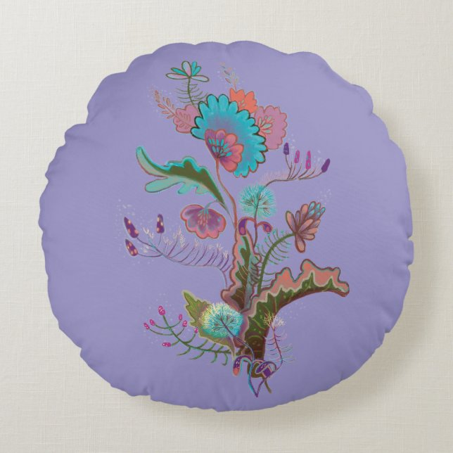 ilustracion de plantas Almohada redonda (Anverso)