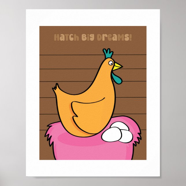 Ilustración de pollo adorable | Arte de animales d (Frente)