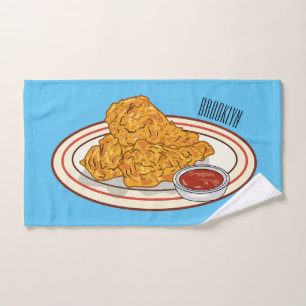 Ilustracion de pollo frito personalizado
