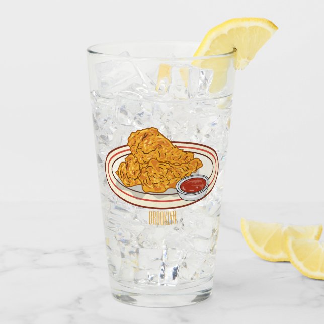 Ilustracion de pollo frito personalizado (Reverso (hielo))