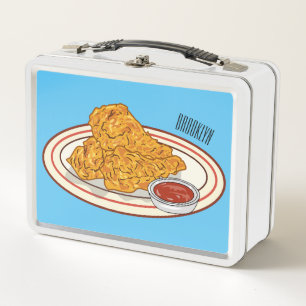 Ilustracion de pollo frito personalizado