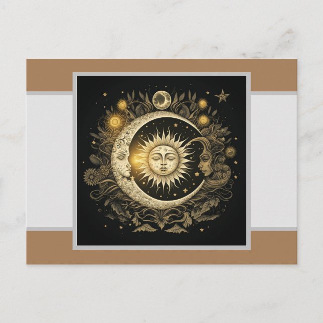 Ilustracion de postales celestes (Anverso)