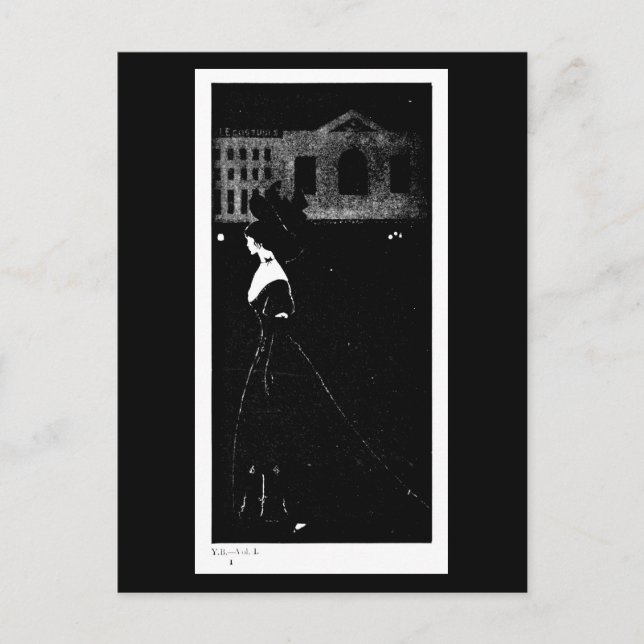 Ilustracion de postales de época-Aubrey Beardsley  (Anverso)
