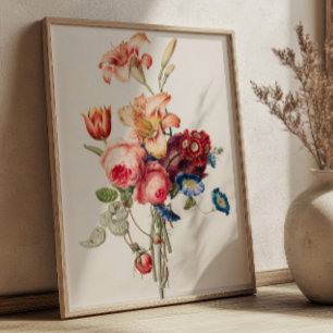Ilustración de ramillete de flores vintage Arte bo