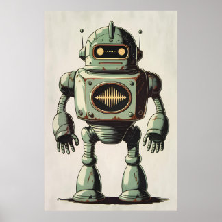 Ilustracion de Robot de época - Obra de arte de ci