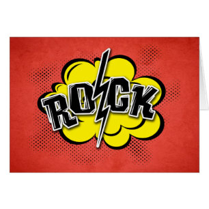 Ilustracion de rock de estilo cómico