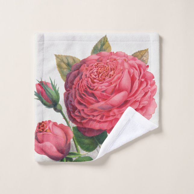 Ilustración de rosa rosa vintage (Toallita)