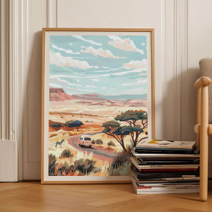 Ilustración de Safari de Impresión de Namibia Viaj
