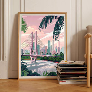 Ilustración de San Pablo Brasil Impresión San Pabl