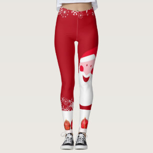 Ilustracion de Santa Claus Navidad Baubles Legging