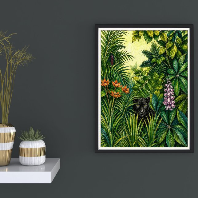 Ilustración de selva tropical | Arte de pantera ne (Subido por el creador)