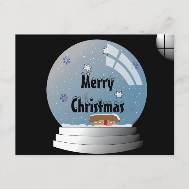 Ilustracion de Snowglobe con postal de texto Perso (Anverso)
