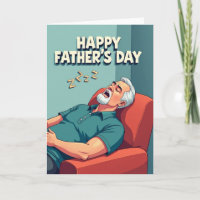 Ilustración de tarjeta de sueño del día del padre