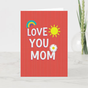 Ilustración de tarjeta "Te quiero, mamá"