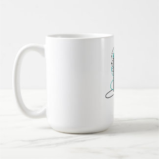 Ilustración de taza de café con auriculares Leave 