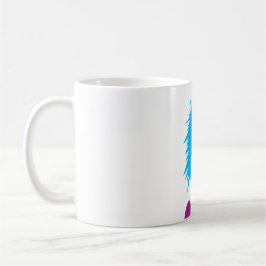 Ilustración de taza de café de monstruo lindo azul
