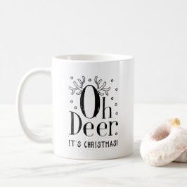 Ilustración de taza de café de Navidad de ciervo