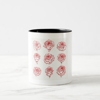 ilustracion de taza de rosas