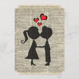 Ilustración de te amo sobre una página de dicciona