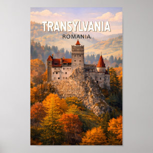 Ilustración de Transilvania Rumania Arte de viaje 