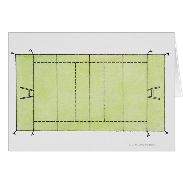 Ilustracion de un campo de rugby (Anverso (Horizontal))