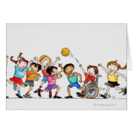 Ilustracion de un grupo de niños, incluido un