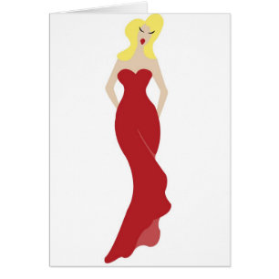 Ilustracion de una mujer elegante en un vestido