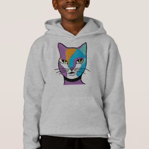 Ilustracion de una mujer gata colorida
