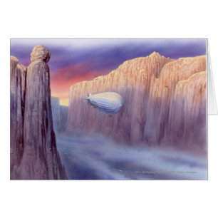 Ilustracion de viajar del dirigible