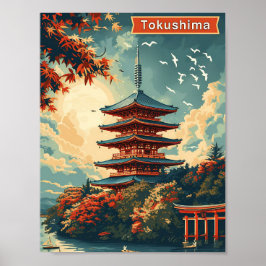 Ilustracion de viaje de arte antiguo de Japón Toku