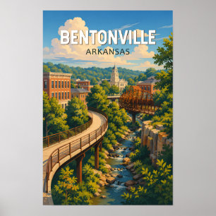 Ilustración de viaje de arte de Bentonville Arkans