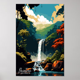 Ilustracion de viaje de arte de Daintree Australia